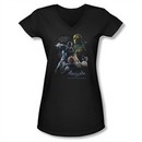 Arkham Origins Shirt Juniors V Neck Punch Black T-Shirt