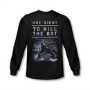 Arkham Origins Shirt Kill The Bat Long Sleeve Black Tee T-Shirt
