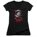 Army Of Darkness Juniors V Neck Shirt Hail To The King Black T-Shirt
