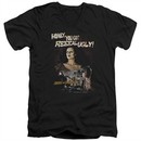 Army Of Darkness Slim Fit V-Neck Shirt Reeeal Ugly! Black T-Shirt