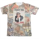 Army Shirt I Want You Poly/Cotton Sublimation T-Shirt Front/Back Print