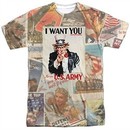 Army Shirt I Want You Sublimation T-Shirt Front/Back Print