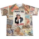 Army Shirt I Want You Sublimation Youth T-Shirt Front/Back Print