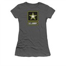 Army Shirt Juniors Logo Charcoal T-Shirt