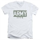 Army Slim Fit V-Neck Shirt 1775 White T-Shirt