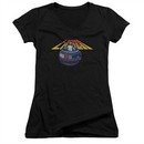 Atari Juniors V Neck Shirt Lunar Globe Black T-Shirt