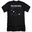 Atari Slim Fit Shirt Asteroids Screen Black T-Shirt