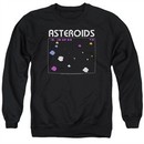 Atari Sweatshirt Asteroids Screen Adult Black Sweat Shirt