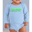 Baby Romper Shirt Doody Calls Infant Green Logo Long Sleeve Creeper