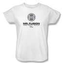 Back To The Future II Ladies T-shirt Movie Mr. Fusion Logo White Shirt
