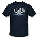 Back To The Future II T-shirt Movie Hill Valley 2015 Adult Navy Shirt