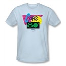 Back To The Future II Slim Fit T-shirt Cafe 80s Adult Light Blue Shirt
