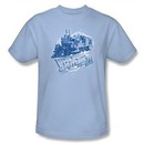 Back To The Future III Kids T-shirt Movie Time Train Light Blue Youth