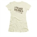 Back To The Future III Shirt Juniors Palace Saloon Cream Tee T-Shirt