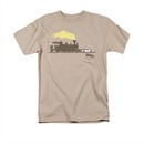 Back To The Future III Shirt Pushing The Delorean Adult Sand Tee T-Shirt