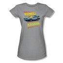 Back To The Future Juniors T-shirt Movie 88 Mph Silver Shirt