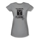 Back To The Future Juniors T-shirt Movie Fluxing Silver Tee Shirt