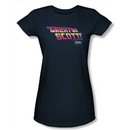 Back To The Future Juniors T-shirt Movie Great Scott Navy Tee Shirt