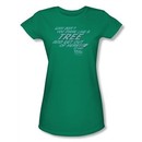 Back To The Future Juniors T-shirt Movie Make Like A Tree Green Shirt