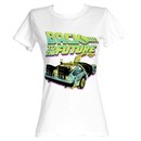 Back To The Future Juniors T-Shirt  BTF Neon White Tee Shirt