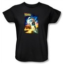 Back To The Future Ladies T-shirt Movie Poster Black Shirt