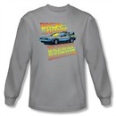 Back To The Future Long Sleeve T-shirt Movie 88 Mph Silver Shir