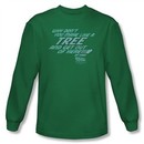 Back To The Future Long Sleeve T-shirt Make Like A Tree Green Shirt