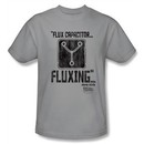 Back To The Future T-shirt Movie Fluxing Adult Silver Tee Shirt
