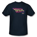 Back To The Future T-shirt Movie Great Scott Adult Navy Blue Tee Shirt