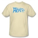 Back To The Future T-shirt Movie Hello Mcfly Adult Cream Tee Shirt