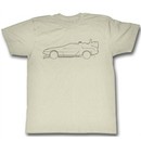 Back To The Future Shirt Car Sketch Natural T-Shirt