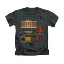 Back To The Future Shirt Kids Items Charcoal Youth Tee T-Shirt