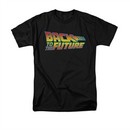 Back To The Future Shirt Logo Adult Black Tee T-Shirt