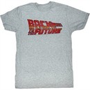Back To The Future Shirt Movie Logo Adult Grey Heather Tee T-Shirt