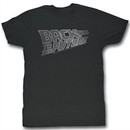 Back To The Future Shirt Logo Charcoal T-Shirt