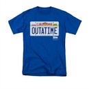 Back To The Future Shirt Outatime Adult Royal Blue Tee T-Shirt
