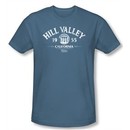 Back To The Future Slim Fit T-shirt Hill Valley 1955 Adult Slate Shirt