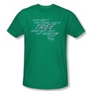 Back To The Future Slim Fit T-shirt Make Like A Tree Adult Green Shirt