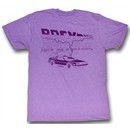 Back To The Future T-Shirt Delorean Purple Heather Tee Shirt