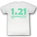 Back To The Future T-shirt 1.21 Gigawatts Adult White Shirt Tee