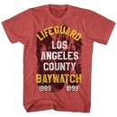 Baywatch Shirt Lifeguard Red Heather T-Shirt