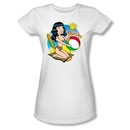 Betty Page Shirt Beach Bettie White Juniors T-shirt