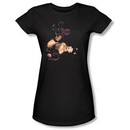 Betty Page Shirt Kitty Pin Up Black Juniors T-shirt