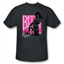 Betty Bettie Page Shirt Pin Up Legend Charcoal T-shirt