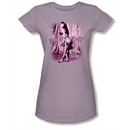 Betty Bettie Page Juniors Shirt Vintage Glamour Lilac T-shirt