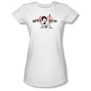 Betty Boop Juniors T-shirt Vintage Cutie Pup White Tee