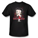 Betty Boop T-shirt Classic Kiss Adult Black Tee Shirt