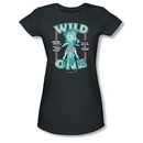 Betty Boop Juniors T-shirt Wild One Charcoal Tee