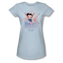 Betty Boop Juniors T-shirt Pink Champagne Light Blue Tee