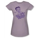 Betty Boop Juniors T-shirt Boop On Boop Lilac Tee